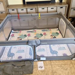Playpen 75x59 With Fabric Mat