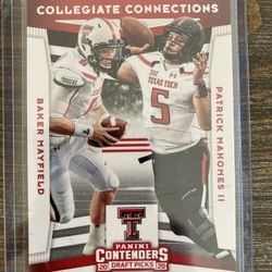 Patrick Mahomes And Baker Mayfield Collegiate Connections Card