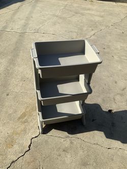Gray storage for toys make up etc.