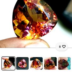 20 Ct. Certified Natural Color Alexandrite Trillion Cut 