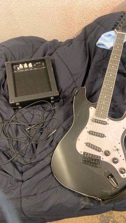 Electric Guitar with GA10 Mini Amp and Cable