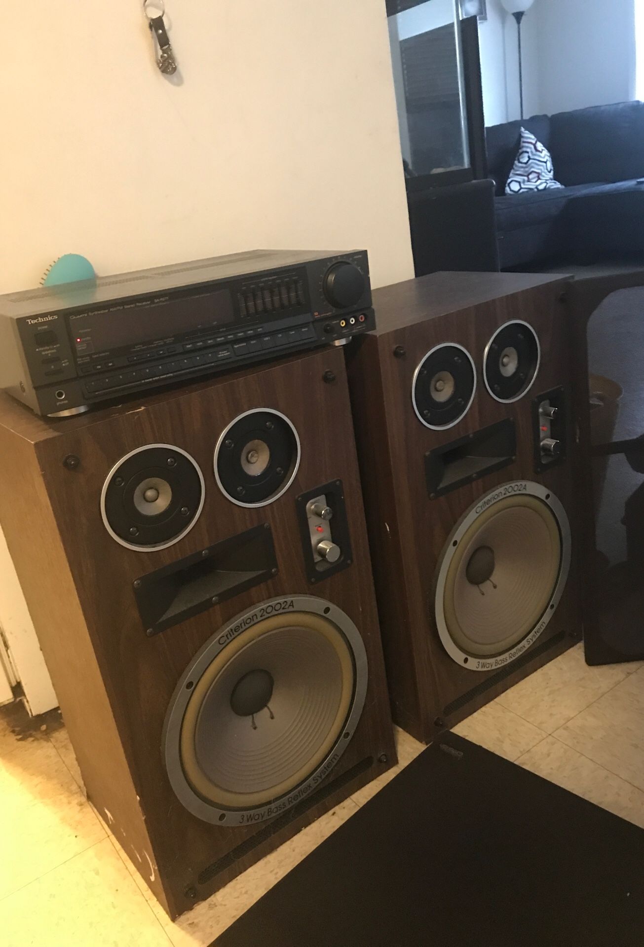 Technics Receiver and Criterion Speakes