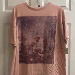Brand New Ladies Dusty Rose T-Shirt Size M 