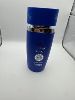 "Sarah Santorini EDP 100ml 🌊 Fragancia Fresca Oceánica – Frasco Azul Elegante"