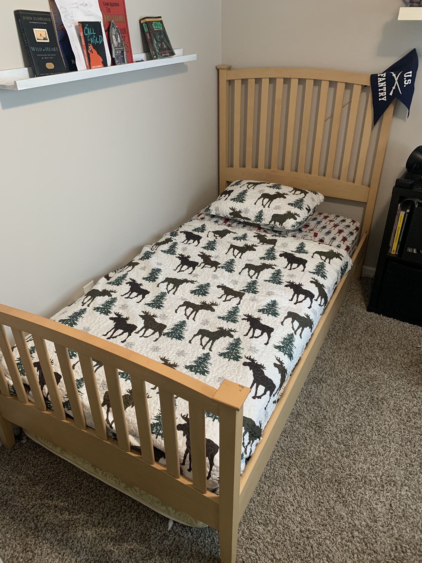Wood Twin XL Bed Frame
