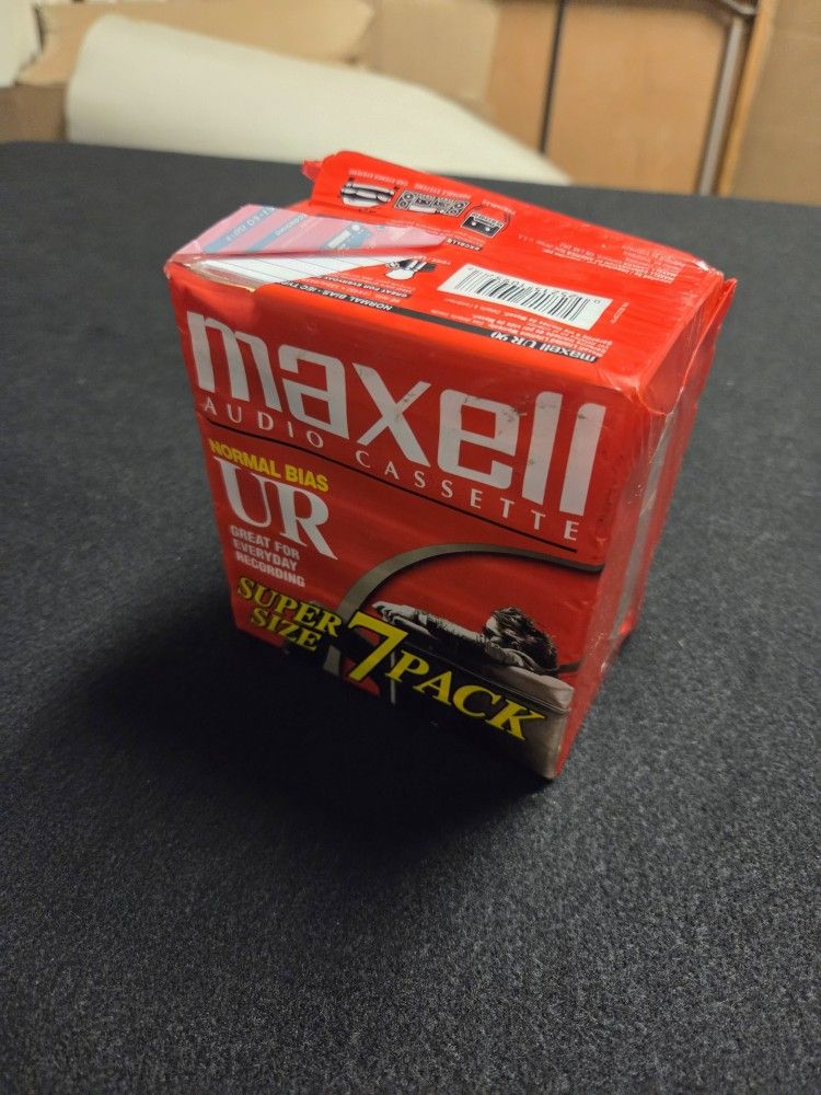 Maxell UR 90 Minute New 7 Cassette Pack
