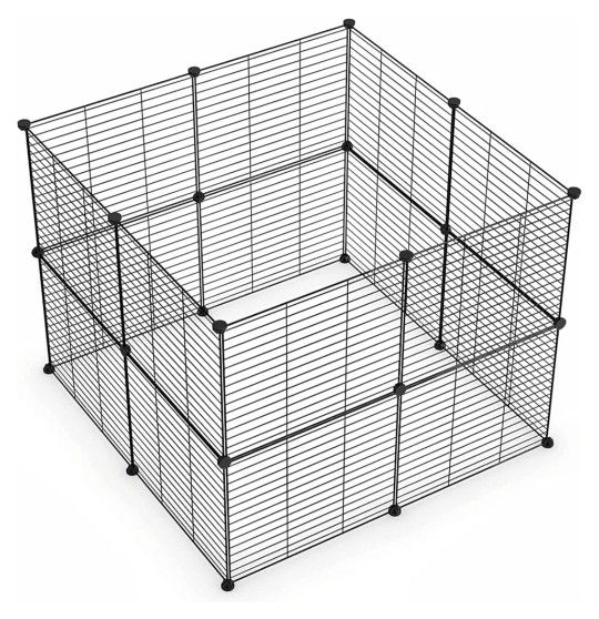 Small Animal Playpen, Guinea Pig Cages, Pet Playpen, Rabbit Cage,Small Animal Cage, Puppy Kitten Dog Playpen, Indoor Outdoor Portable Metal Wire Yard 