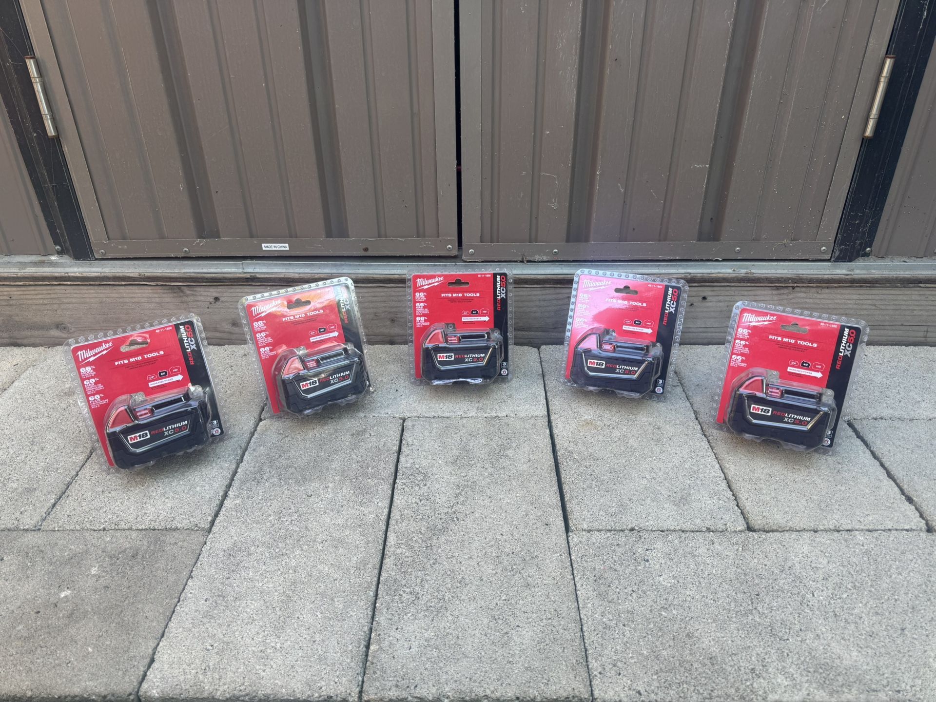 Milwaukee M18 Red Lithium XC 5.0 Battery Price $60 Each