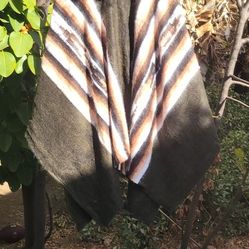 Poncho Alpaca 100% With Hoodie
