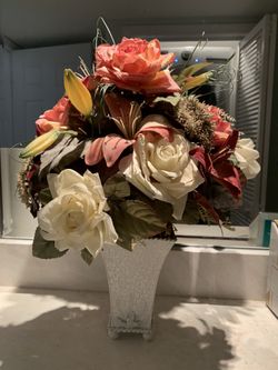 Faux floral arrangement