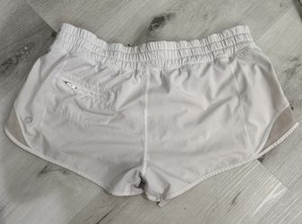 Lululemon White Hotty Hots W/Reflective Line 