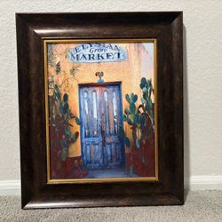 R. Gertz Gicelee Art Blue Door Prickly Pear