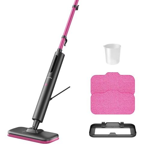 Corded Steam Mop Cleaner Powerful - 15s Fast Heat-Up, Chemical-Free for Hardwood/Tile/Laminate & Floors/Walls, Washable Pads, 3 Modes for Carpet, Ligh