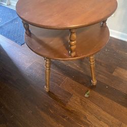 Round, Bi Level  End Table 