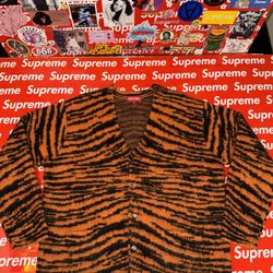 Supreme F/W 20 Tiger Brushed Mohair Cardigan-Large  