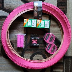 NEW Bicycle Bmx Parts Bundle 24" Pink
