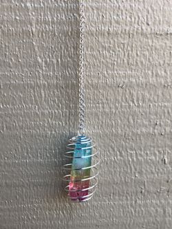 Rainbow Crystal Quartz Necklace -New