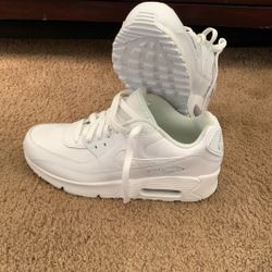 All White NIKE Air Max 