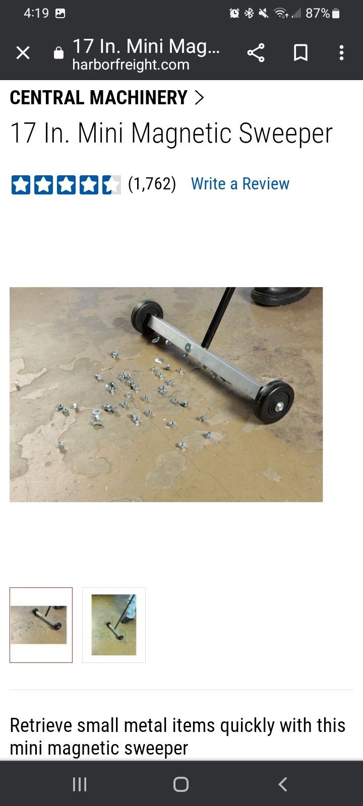 17in Mini Magnetic Sweeper