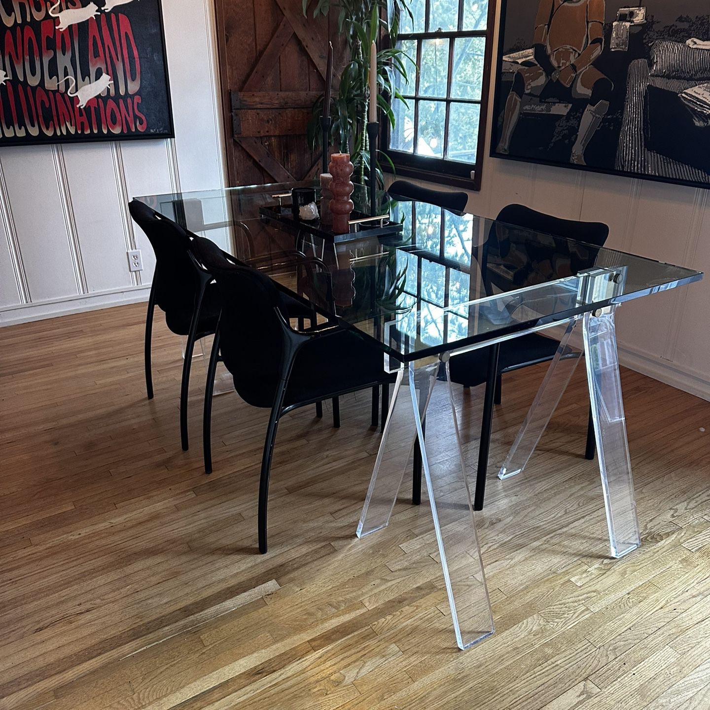 Vintage Acrylic And Glass Table