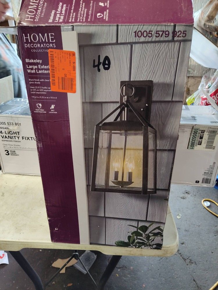 Home Decorators Blakeley Outdoor Wall Sconce Light Fixture In Black