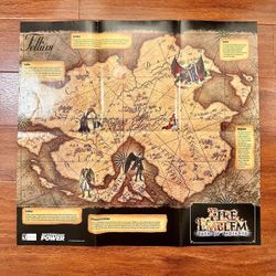 VTG Nintendo Power Poster Fire Emblem Path Of Radiance Landscape  20” X 22” 2005