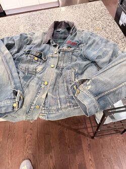 Kith x Polo Ralph Lauren Limited Edition Distressed Denim Jacket XXL