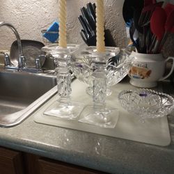 Marquis Crystal  Candle Holder 