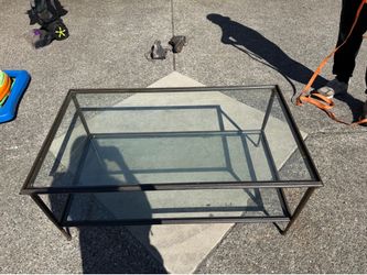 Glass coffee table