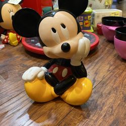 Rare, Vintage Mickey Mouse Piggy Bank, 9in