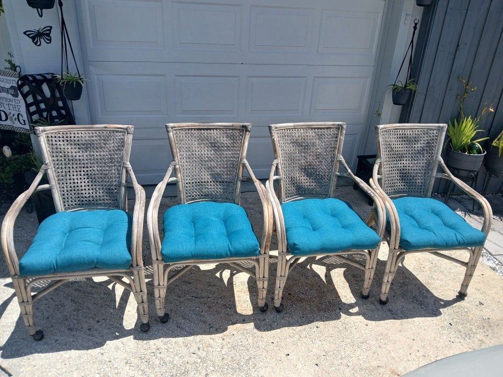 4 Rattan Chairs