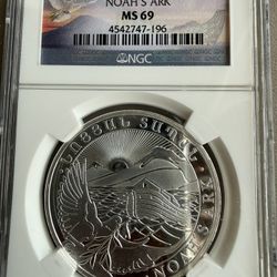 2016 1oz NGC MS69 ARMENIA NOAH’S ARK SILVER COIN 