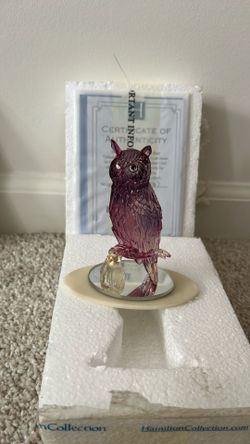 Hamilton Collection Wisdom Of The Amethyst reflections of the American owl