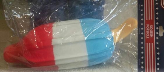 Sunny Days Squish Popsicle Toy - Red White Blue Popsicle Squishy