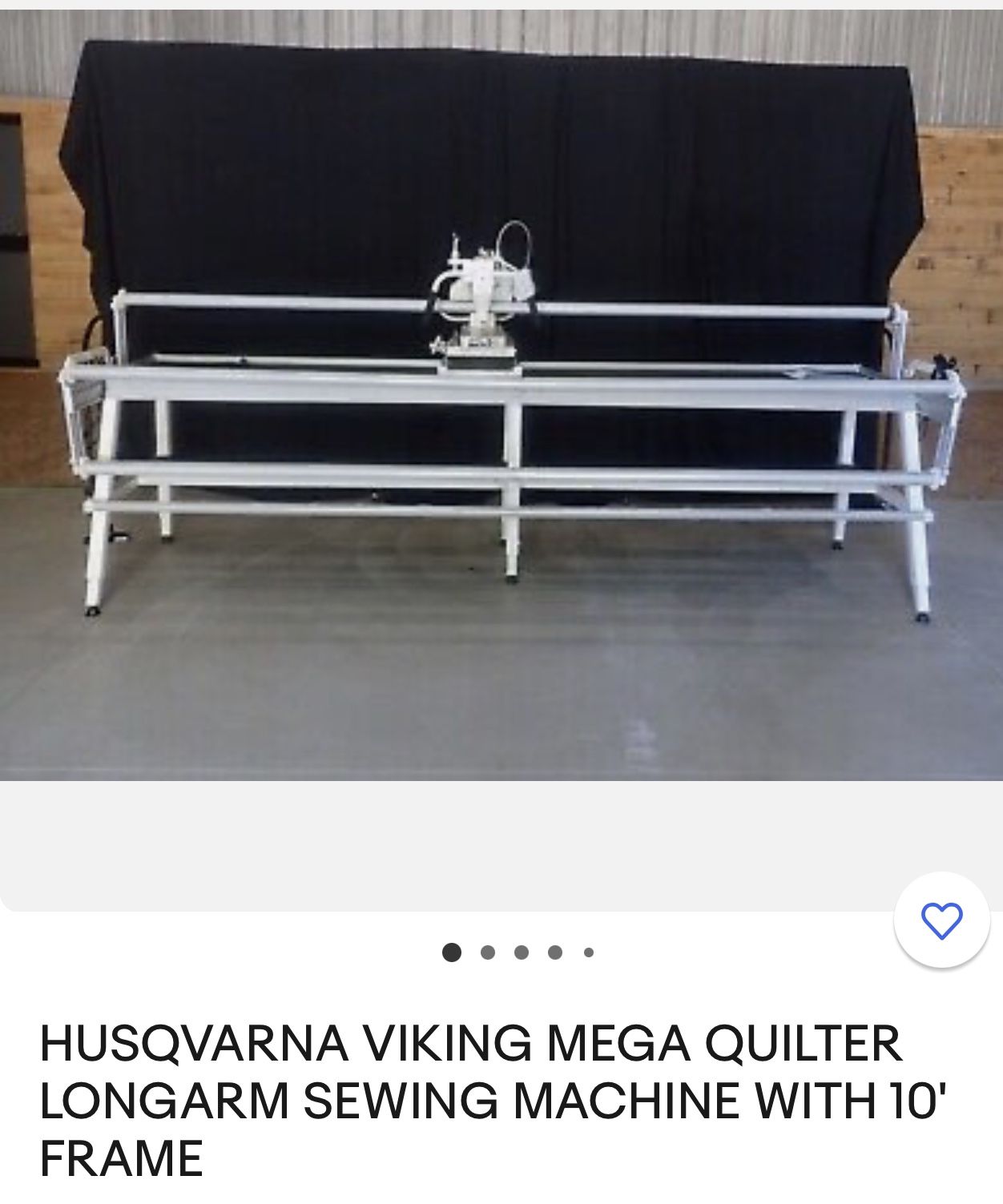 HUSQVARNA VIKING MEGA QUILTER LONGARM SEWING MACHINE WITH 10' FRAME