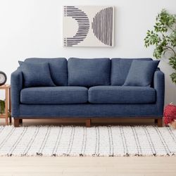 Gap Home Navy Wood‑Base Sofa