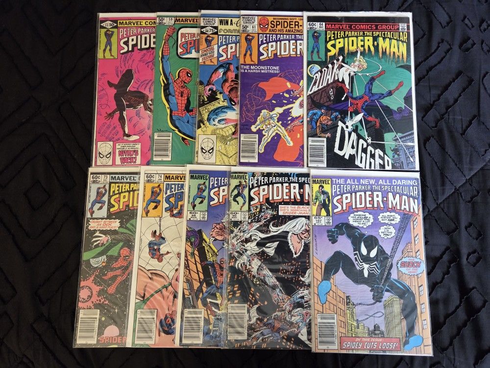 Spider-Man Comic Book Lot Of 10! Marvel Comics. Keys. Vintage. Mixed Lot.