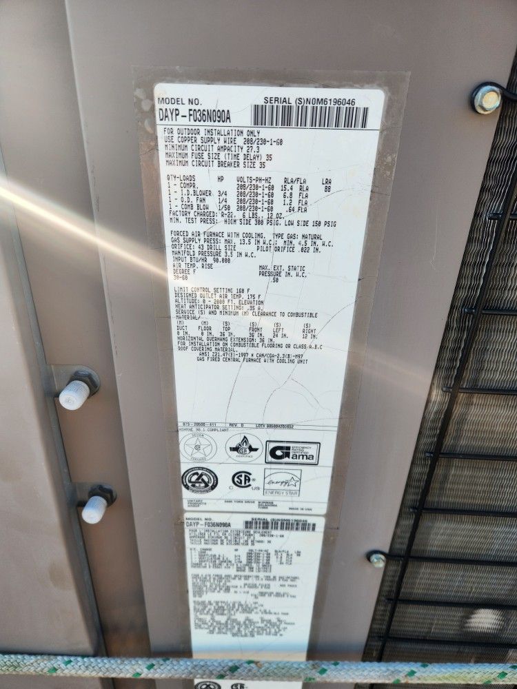 Package unit gas 3 tone.
