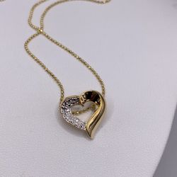 925 Diamond Accent Heart Necklace 
