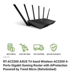 asus ac3200 tri-band gigabit wifi router