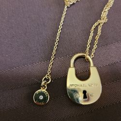 15 Inch Michael Kors Neckalace With Lock Penant
