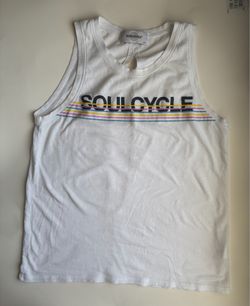 SoulCycle brand white tank top open back