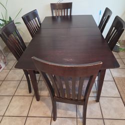 Mesa,q SE Estiende Con,6 Sillas,,,