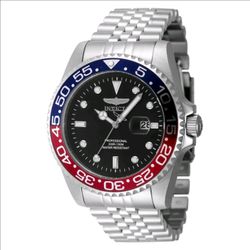 Invicta Grand Diver Quartz Black Dial Pepsi Bezel Men's Watch 48388 47MM