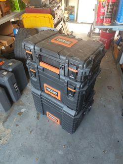 Ridgid three piece pack out storage bins