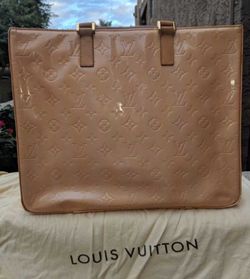 LOUIS VUITTON Peach Vernis Large Shoulder BAG Purse RARE for Sale