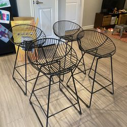 Metal bar stools