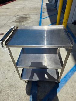 Stainless Steel 3-Tier Rolling Cart