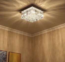 Saint Mossi 9-Lights K9 Crystal Chandelier Light Fixture - Raindrop