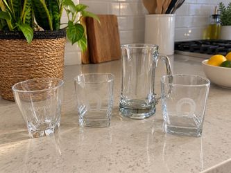 Set of 4 Branded Glasses – Courvoisier & Herradura